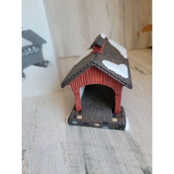 Dept 56 59870 NEW red covered bridge heritage village accessory - Picture 4 of 6